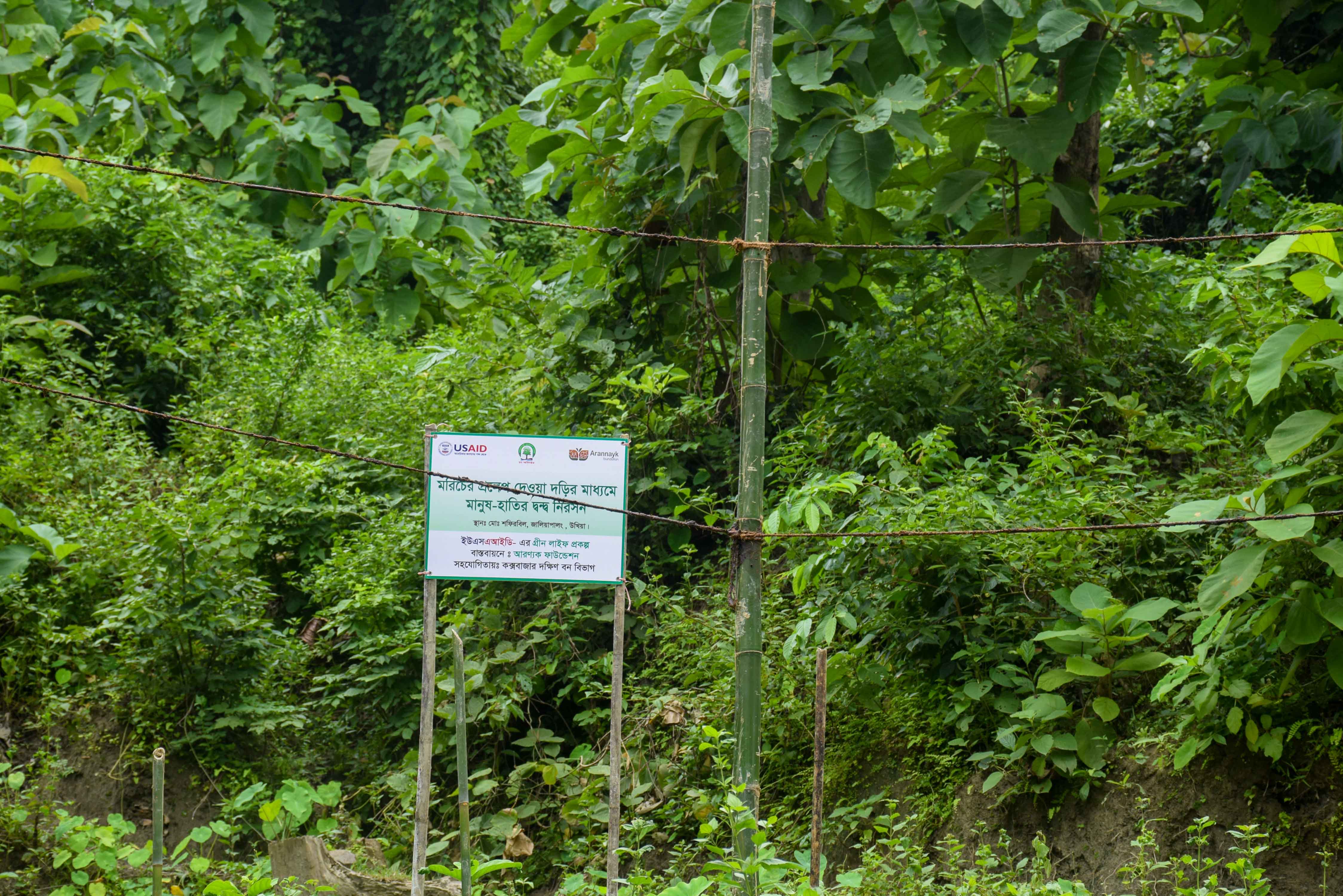 Chili-coated bio-fencing ropes keep the Elephants away and prevent their intrusion.