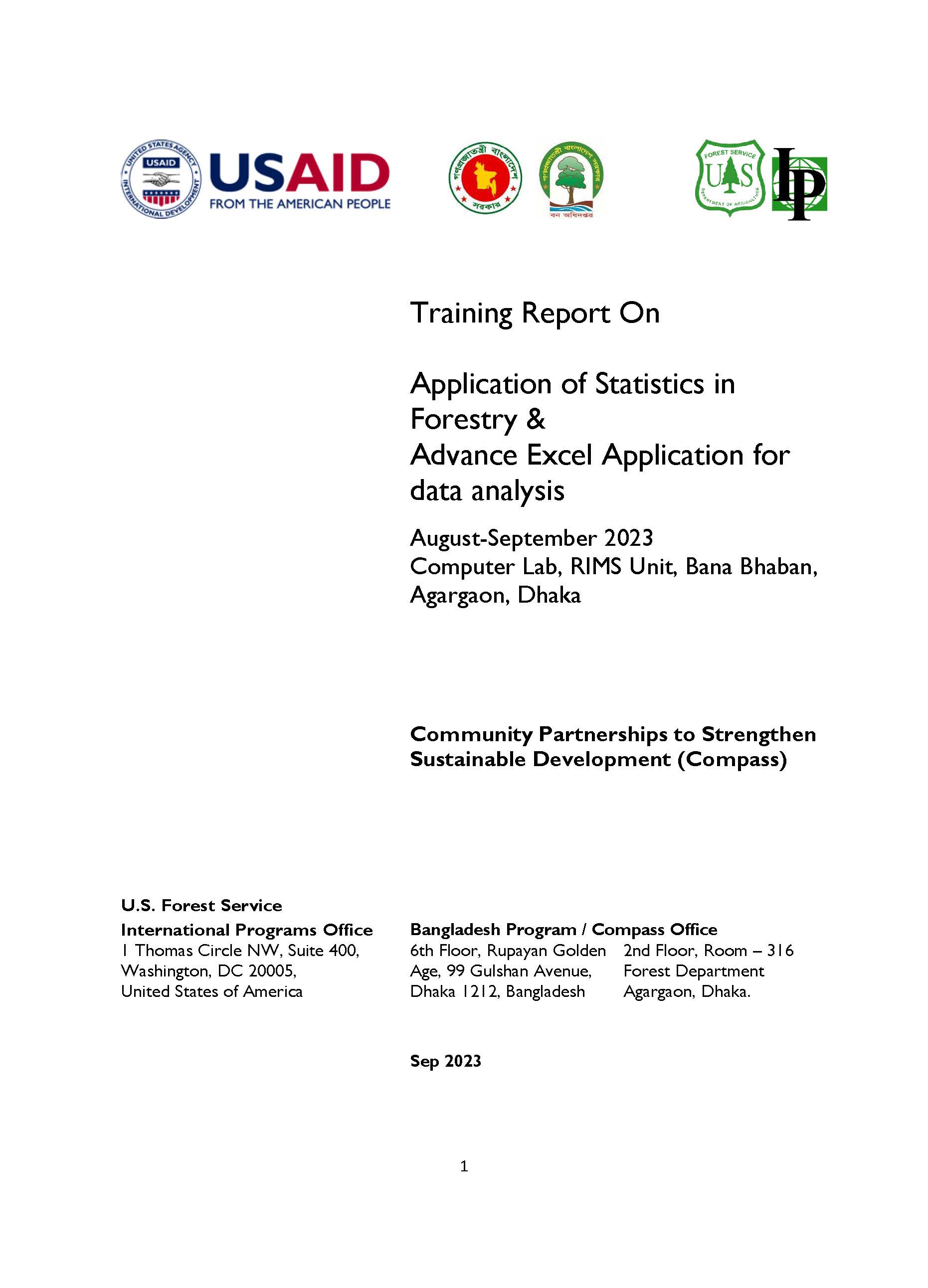 Application of Statistics in Forestry & Advance Excel Application for data analysis